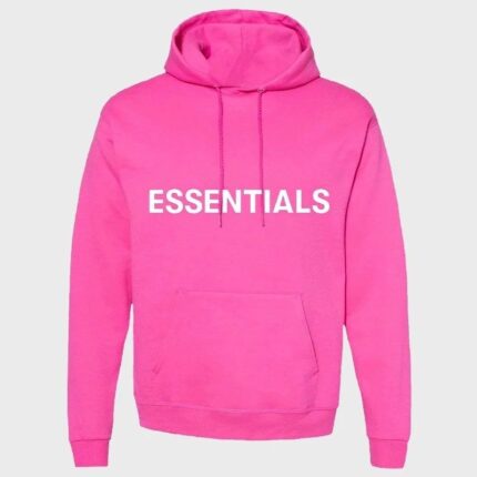 Fear of God Essentials Pink Hoodie